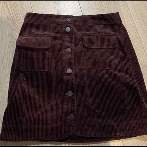 maroon LOFT skirt
